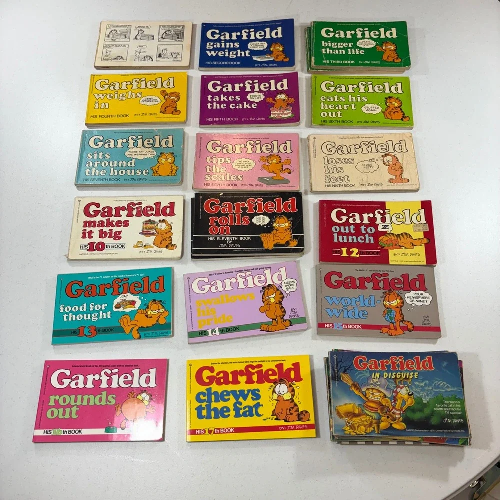 VTG 1980s Garfield Comic Book Lot of 24 Jim Davis Ballantine 1st-17th + More!